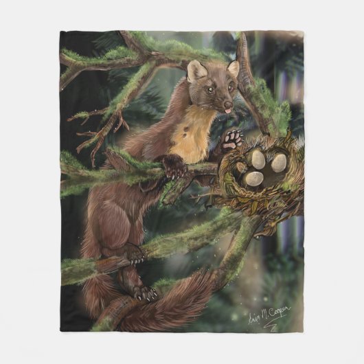 Europese pine Marten Fleece Deken (Voorkant)