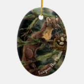 Europese pine Marten Keramisch Ornament (Voorkant)