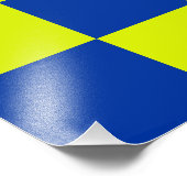 europese politieauto ' s : vierkante kleuren ingec foto afdruk (Hoek)