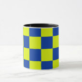 europese politieauto ' s : vierkante kleuren ingec mok (Midden)