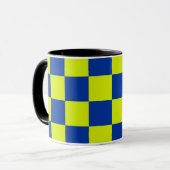 europese politieauto ' s : vierkante kleuren ingec mok (Voorkant links)