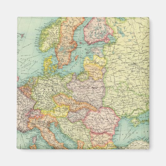 Europese politieke kaart magneet (Voorkant)