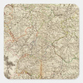 Europese postwegen vierkante sticker (Voorkant)