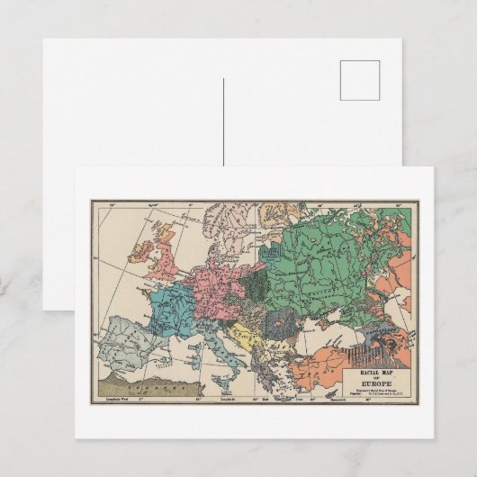  Europese reiskaart Feestdagenkaart (Voorkant / Achterkant)