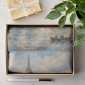 Europese rivier stadsgezicht decoupage tissuepapier (Geschenk)