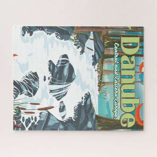 Europese rivierreisposter Donau Legpuzzel (Horizontaal)