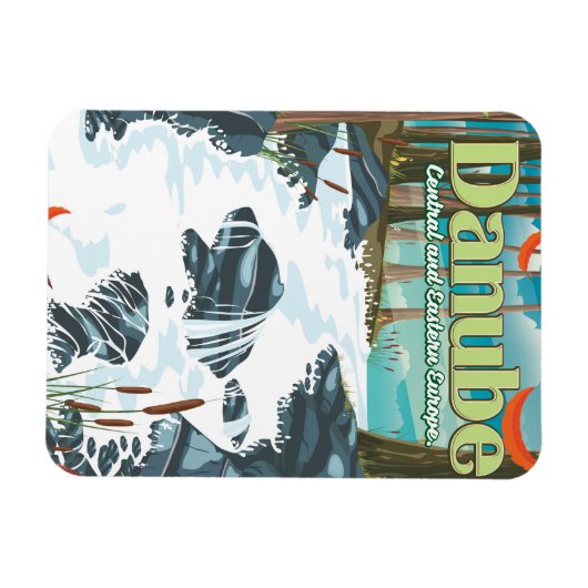 Europese rivierreisposter Donau Magneet (Horizontaal)