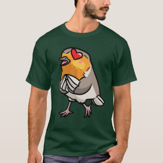 Europese Robin Bird In Love Kawaii Emoticon vriend T-shirt