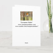 "Europese Robin-Bird Northumberland Engeland" Kaart (Achterkant)