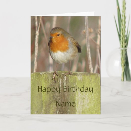 "Europese Robin-Bird Northumberland Engeland" Kaart (Voorkant)