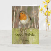 "Europese Robin-Bird Northumberland Engeland" Kaart (Gele Bloem)