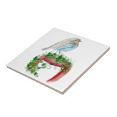 Europese Robin, Vogel, Waterverf Vogel, Natuur Tegeltje (Zijkant)