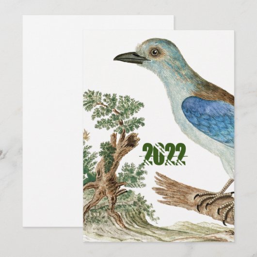 Europese rolzaag Blue Birds Kaart (Voorkant / Achterkant)