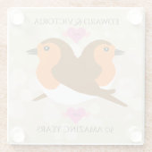 Europese roofvogels elk jaar Jubileum Glazen Onderzetter (Achterkant)