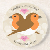 Europese roofvogels elk jaar Jubileum Zandsteen Onderzetter (Voorkant)