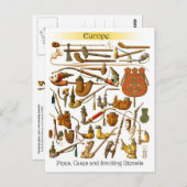 Europese rookpijpen, -hoesjes en -gereedschap briefkaart (Voorkant / Achterkant)