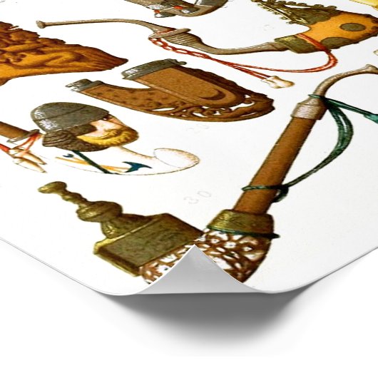 Europese rookpijpen, -hoesjes en -gereedschap poster (Hoek)