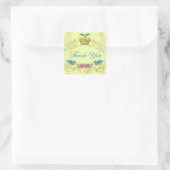 Europese Royalty-kroon en Vogels Sticker (Tas)