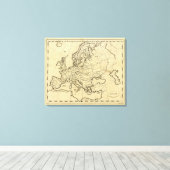 Europese schets canvas afdruk (Insitu (Houten vloer))