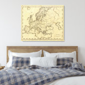 Europese schets canvas afdruk (Insitu (Slaapkamer))