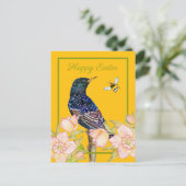 Europese Spreeuw Watervogel Schildering Briefkaart (Staand voorkant)