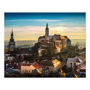 Europese stad foto afdruk