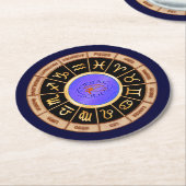 Europese sterrenbeelden ronde kartonnen onderzetter (Gebogen)