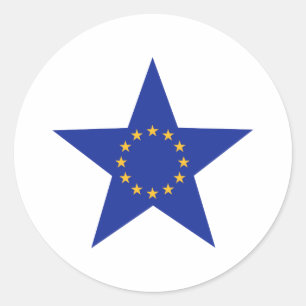 Europese sterrenvlag ronde sticker
