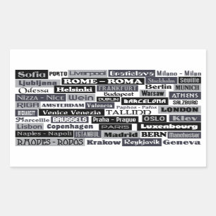 Europese stickers voor reizigers
