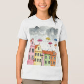 Europese straat Tri-Blend shirt (Voorkant)