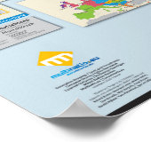 "Europese talen": Carte des talen d'Europe Poster (Hoek)