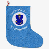 Europese Unie Angel Chanoeka Vlag gepersonaliseerd Grote Kerstsok (Voorkant)
