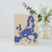 Europese Unie Briefkaart (Staand voorkant)