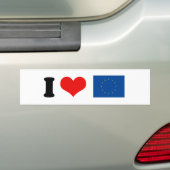 Europese Unie Bumpersticker (Op auto)