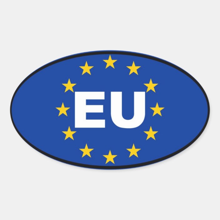 Europese Unie - De EU Ovale Sticker | Zazzle.nl