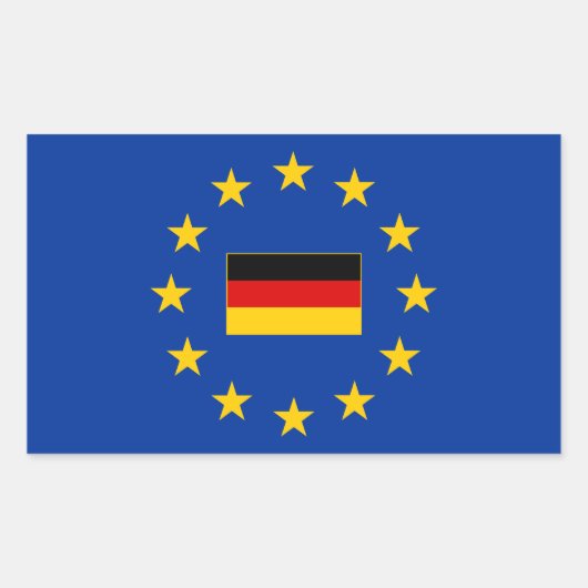 Europese Unie Duitsland Rechthoekige Sticker (Voorkant)