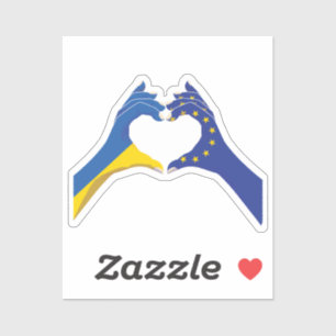 Europese Unie EU Europa Oekraïne Oekraïense liefde Sticker