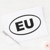 Europese Unie - EU - Europees Ovale Sticker (Envelop)