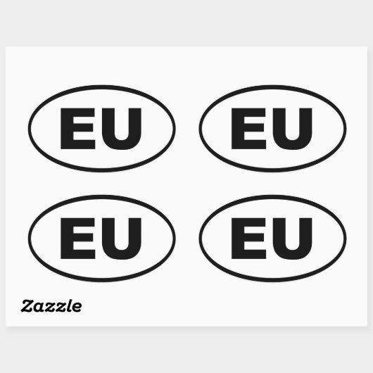 Europese Unie - EU - Europees Ovale Sticker (Vel)