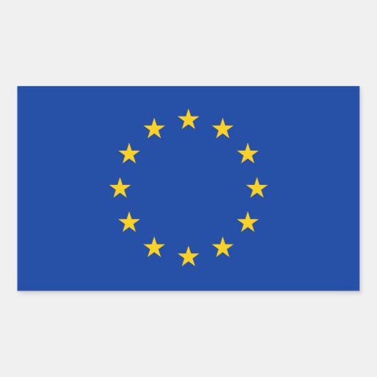 Europese Unie - EU-vlag Rechthoekige Sticker (Voorkant)