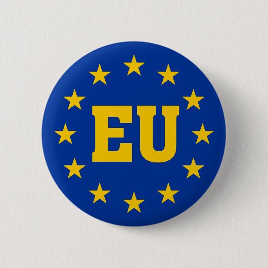Europese Unie, EU-vlag Ronde Button 5,7 Cm (Voorkant)