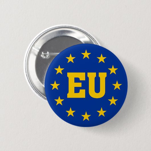 Europese Unie, EU-vlag Ronde Button 5,7 Cm (Voorkant /achterkant)