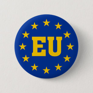 Europese Unie, EU-vlag Ronde Button 5,7 Cm
