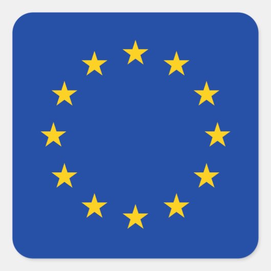 Europese Unie - EU-vlag Vierkante Sticker (Voorkant)