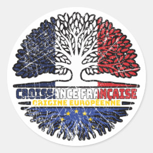 Europese Unie Europa Frankrijk - boomkorren Ronde Sticker