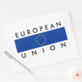 Europese Unie Europa Vlaggenstaat Symbool Tekst Rechthoekige Sticker (Envelop)