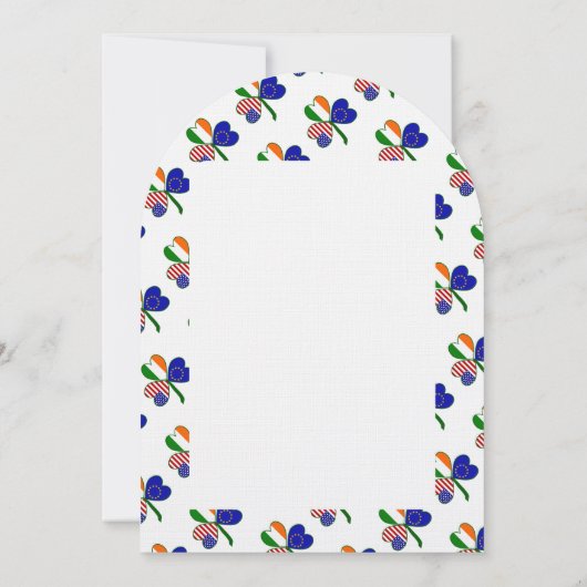 Europese Unie Ierse Verenigde Staten Shamrock Fami Kaart (Achterkant)