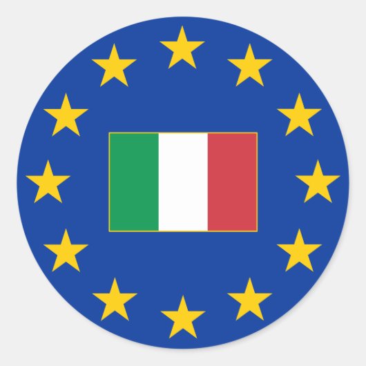 europese unie-italië-ronde Sticker (Voorkant)
