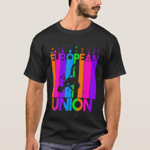 Europese Unie - kleurrijke bubbels T-shirt