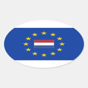 Europese Unie Nederland Oval Sticker